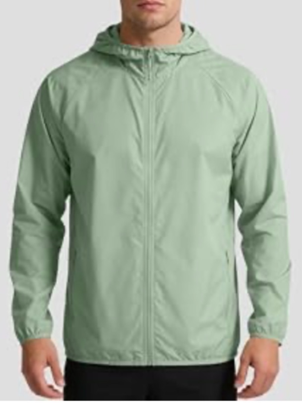 NWT No Label Size M Men’s Green Sun Protection Windbreaker